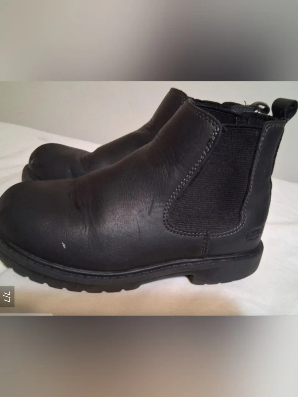 Levi's Kids Black Chelsea Boots Slip On Ankle Booties Size 12 Outdoor Play Activ